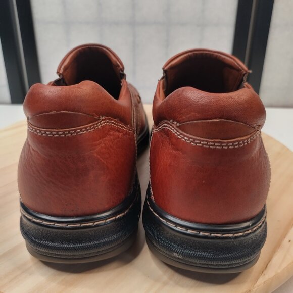 Johnston & Murphy Colvard Moc Toe Venetian Cognac Waterproof Loafer Men US 10M - Picture 6 of 14